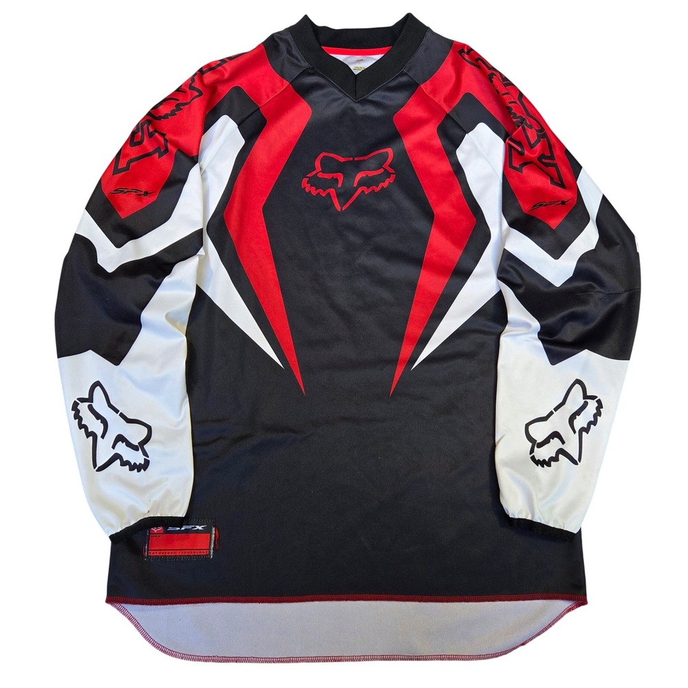 Fox Racing SFX Motocross Jersey Mens L Y2k Grunge Skater Long Sleeve MX Shirt